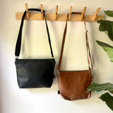 Black and Toffee Leather Stowe Bag