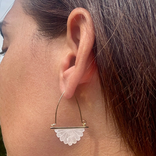 Elegant Pearl and Gold Earrings