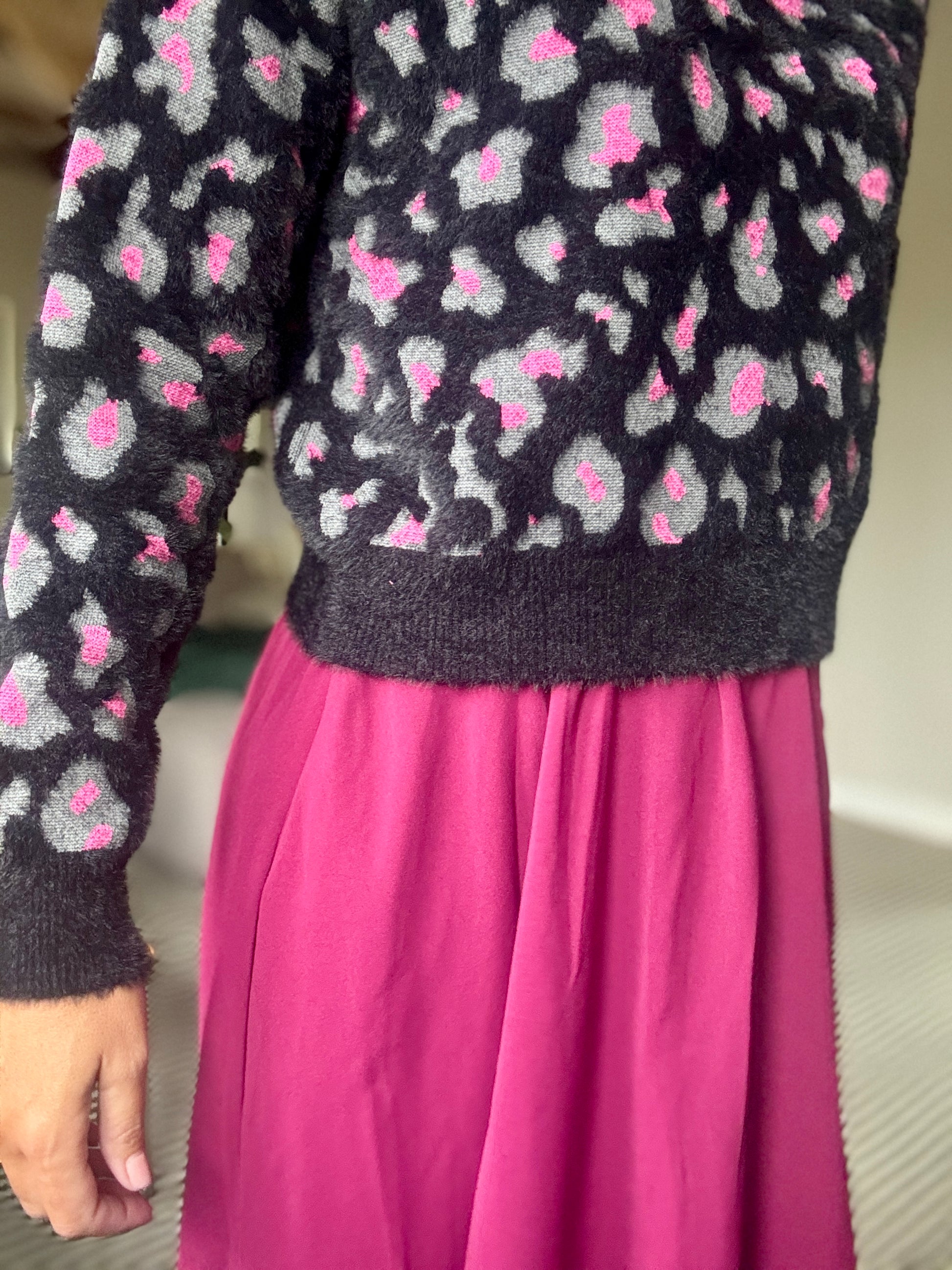 Black and Pink Leopard Jersey