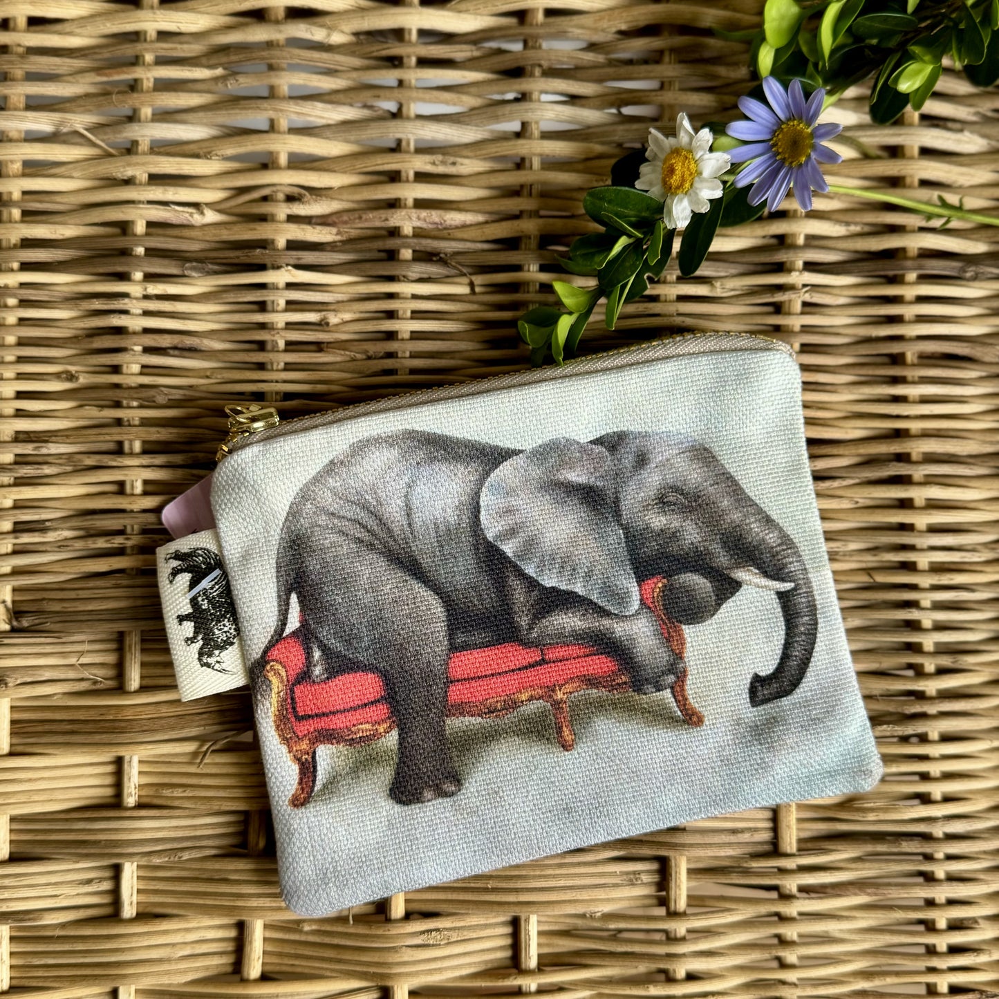 African Animals Coin Purse Elephant 