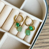 Green Pendant Earrings - iszi ONLINE