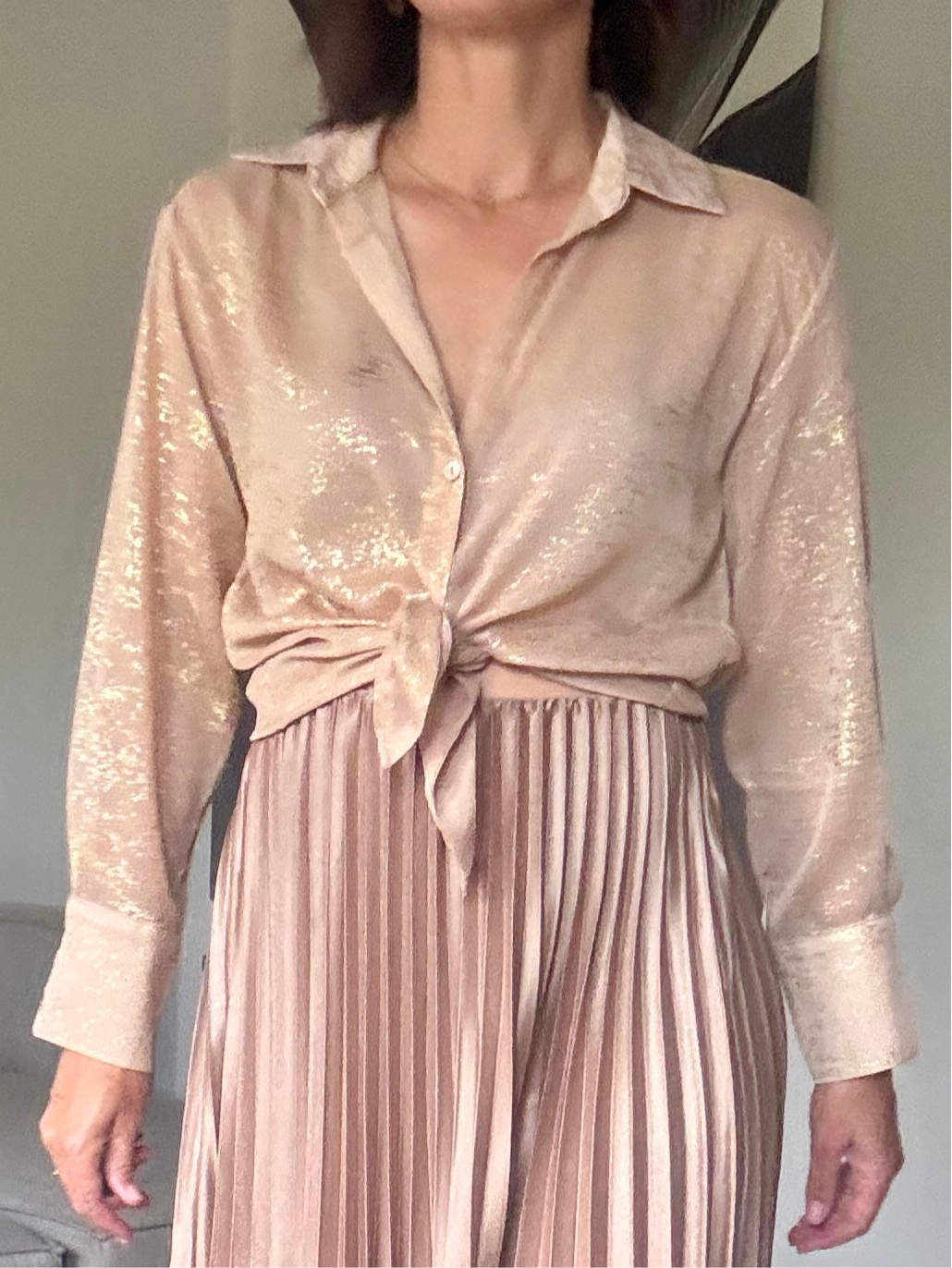 Gold and Champagne Shirt - iszi ONLINE