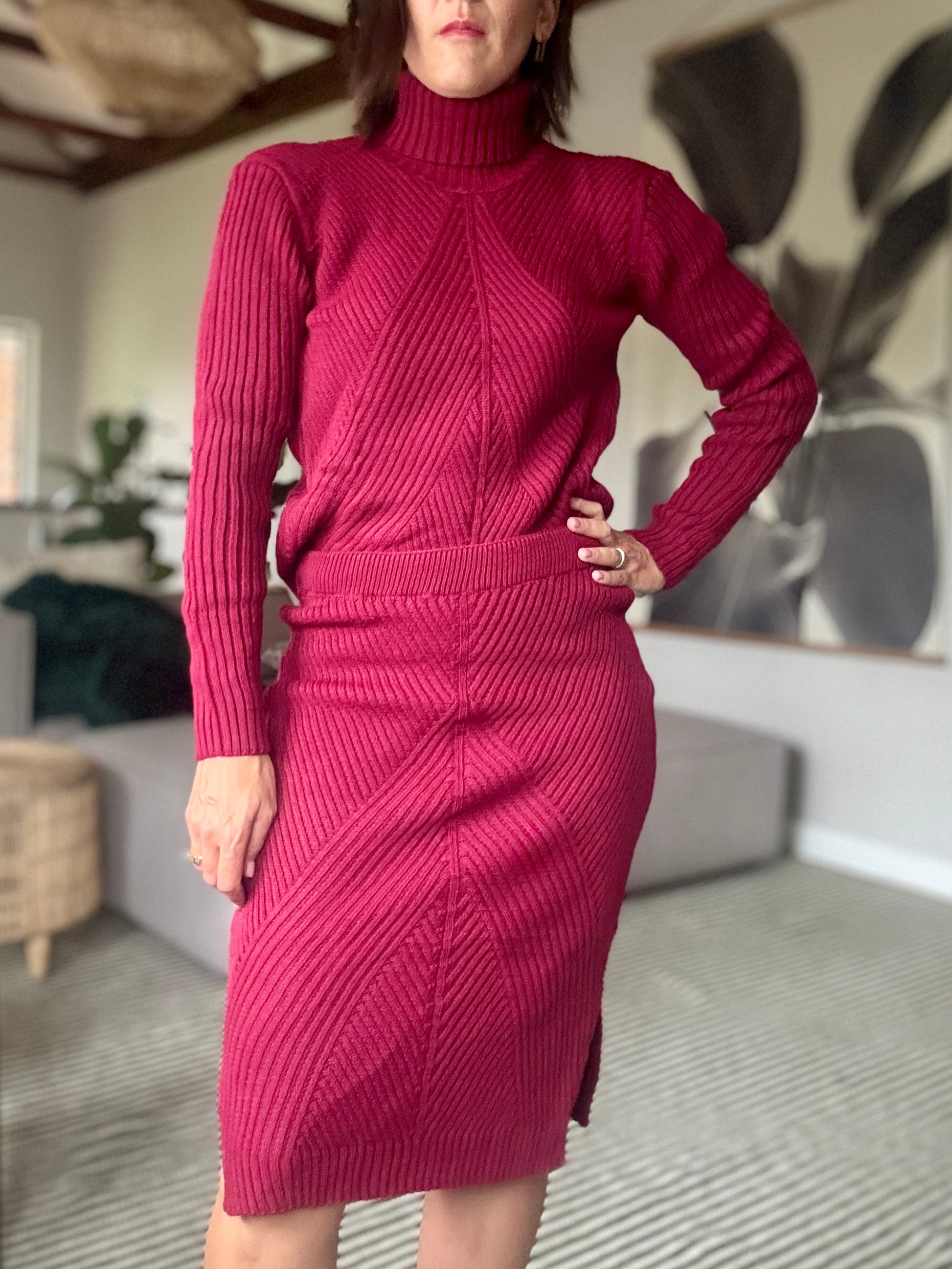Maroon Knit Jersey