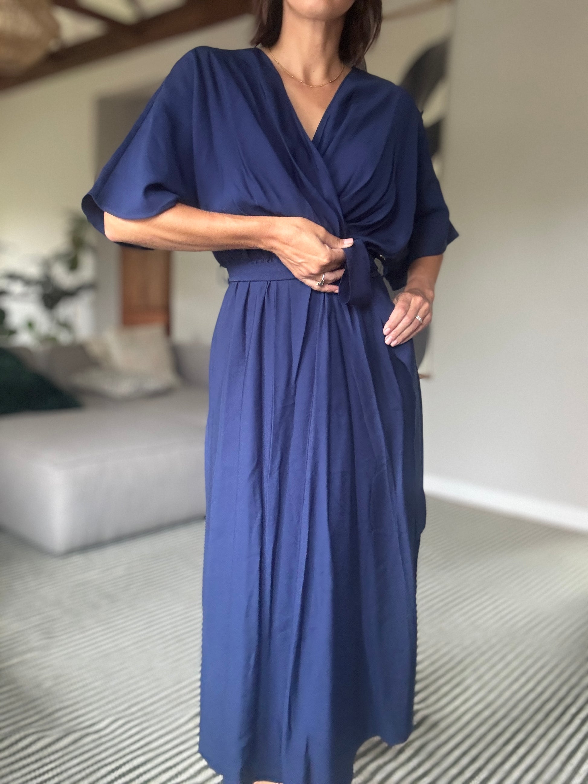 Navy Wrap Dress