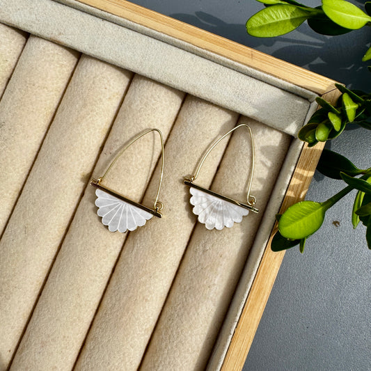 Elegant Pearl and Gold Earrings