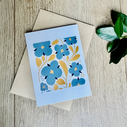 Blue flower card