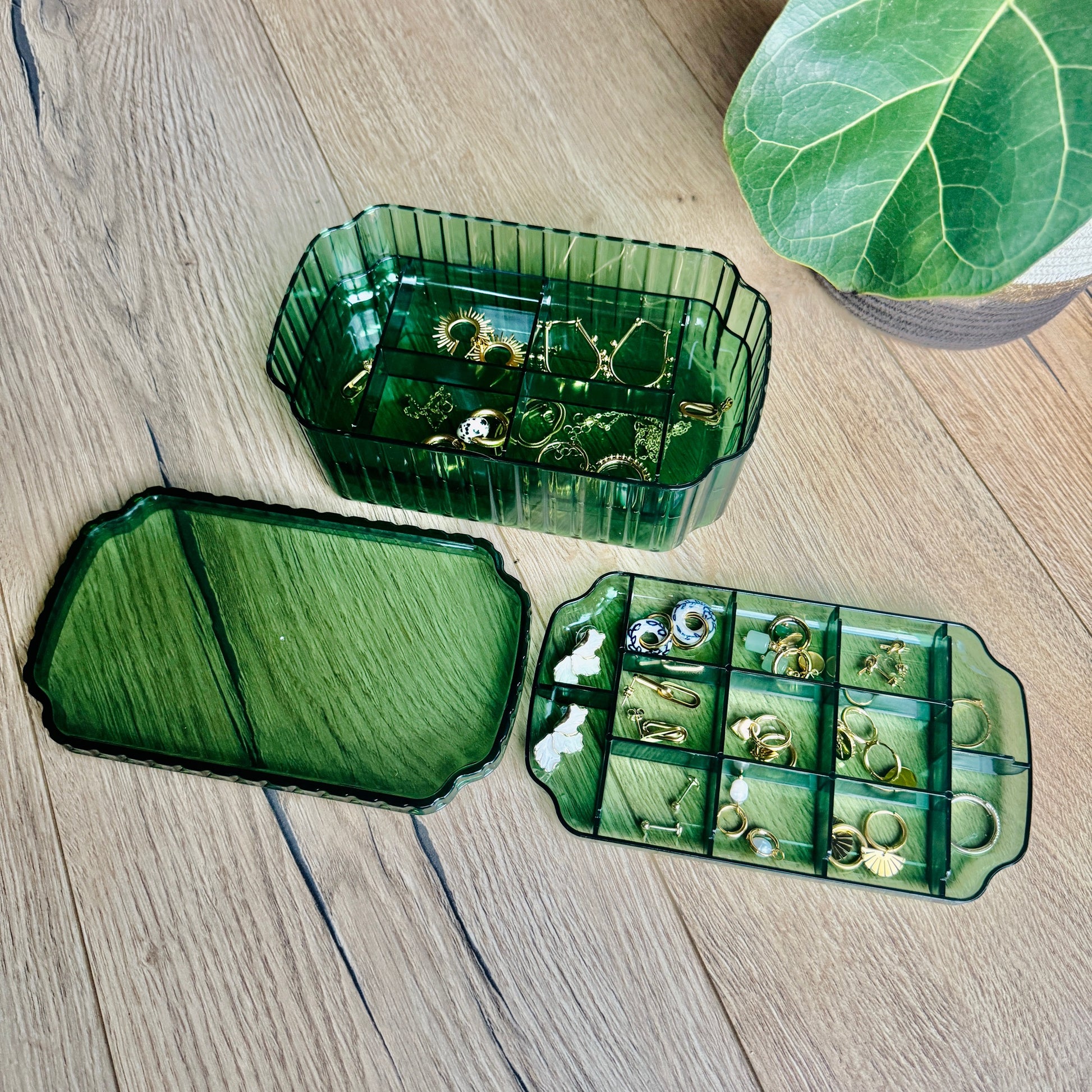 Large Green Jewellery Box