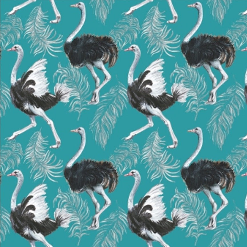 Blue Ostrich Paper Placemats - iszi ONLINE