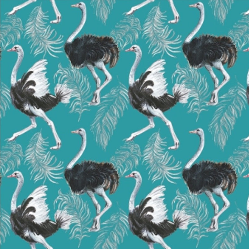 Blue Ostrich Paper Placemats