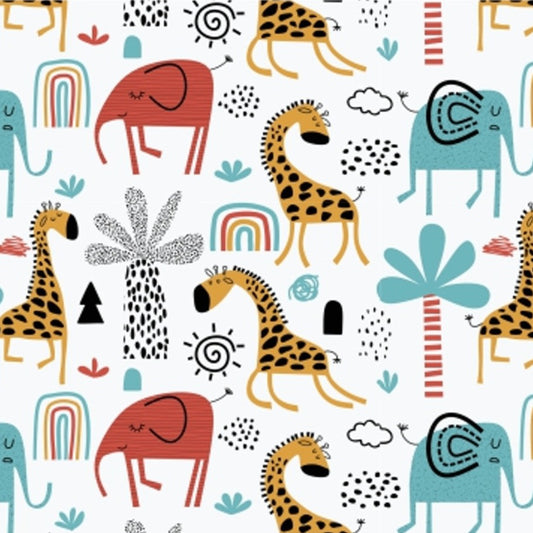 Kiddies Giraffe Elephant Paper Placemats - iszi ONLINE