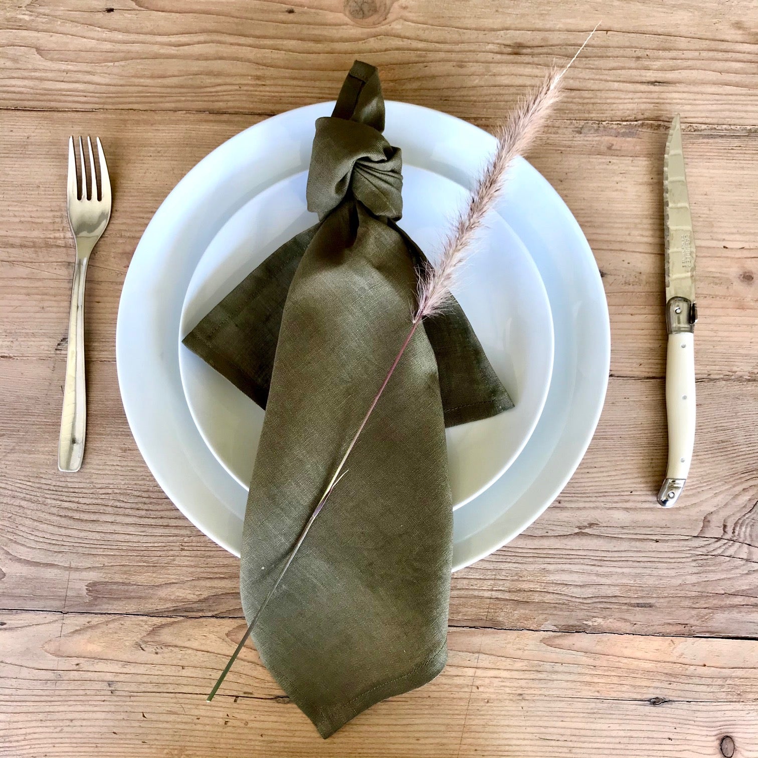 Linen Napkin - Savannah green