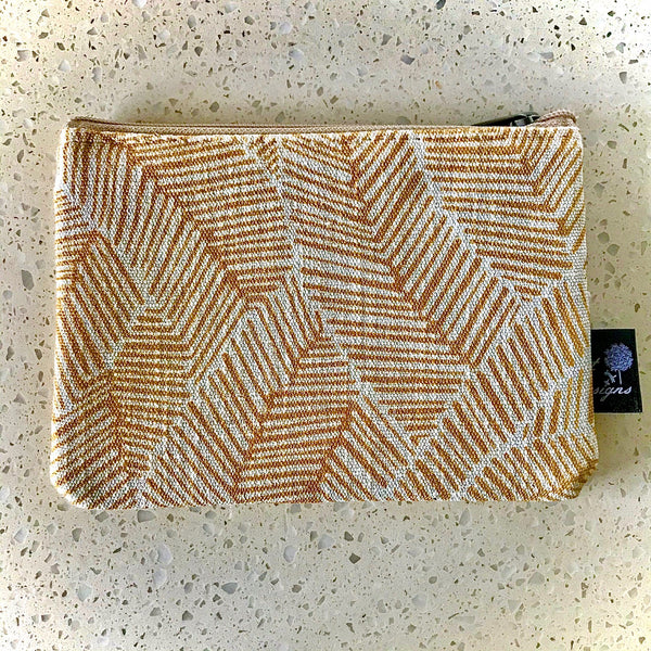 Fabric Clutch Bag - Fossil honey