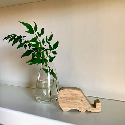 Wood Elephant phone stand