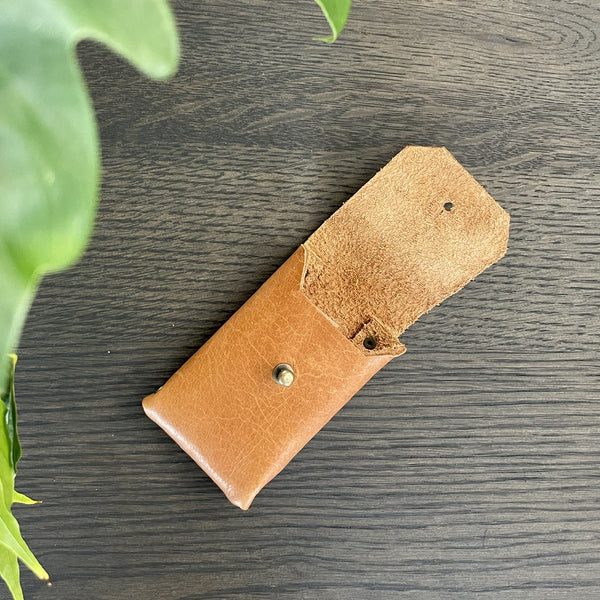 Card holder made from tan Leather