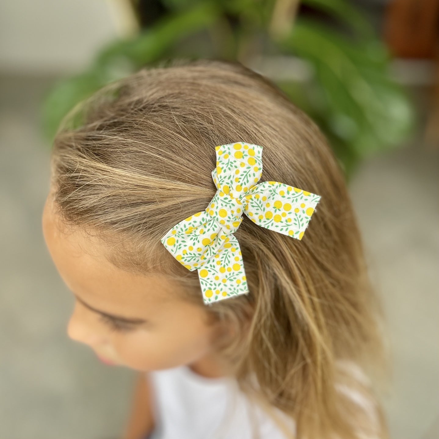 Girls Hair Clips- Yellow Floral - iszi ONLINE