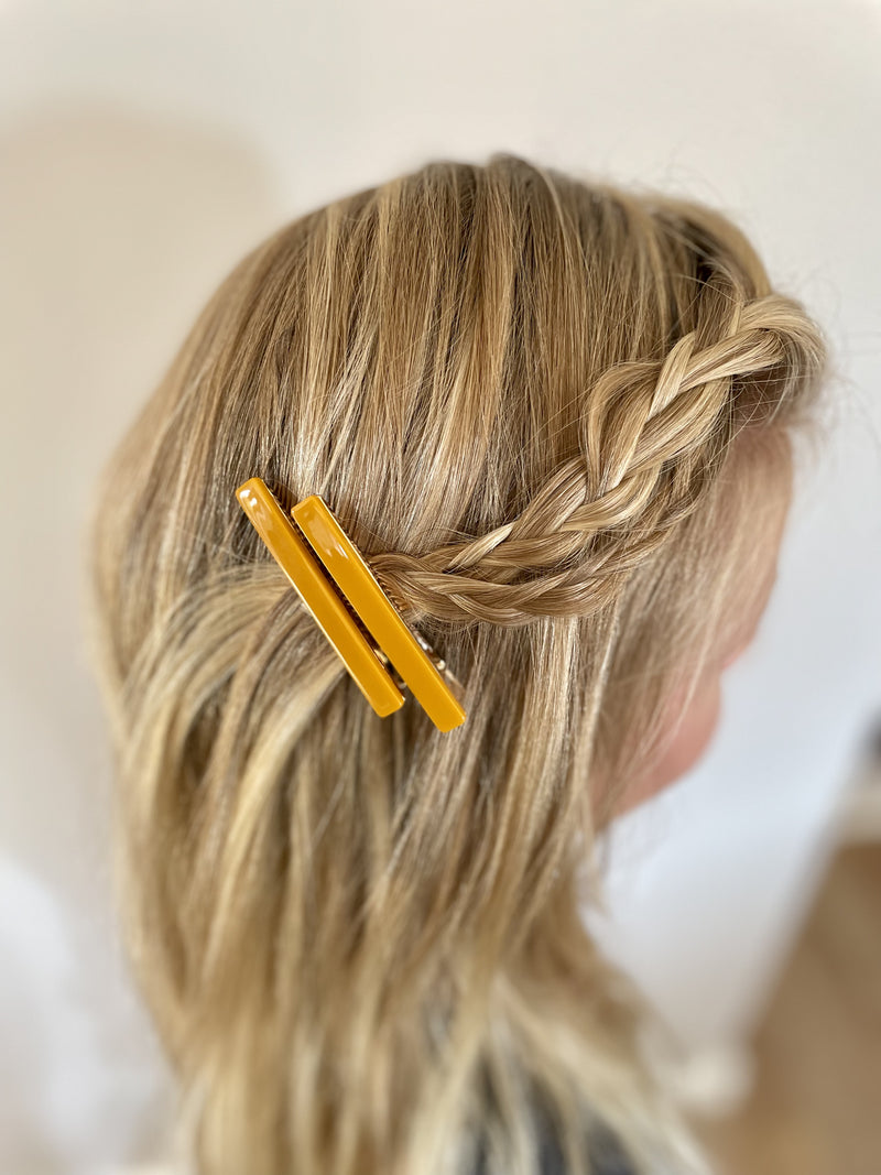 Yellow hair clips