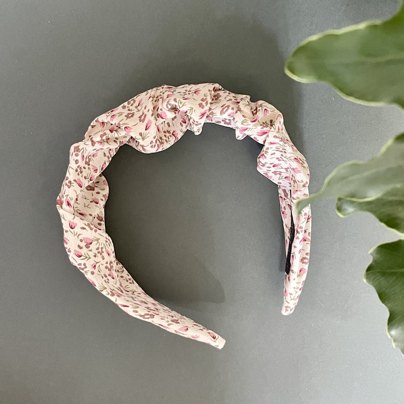 Alice Band - Floral Dusty Pink