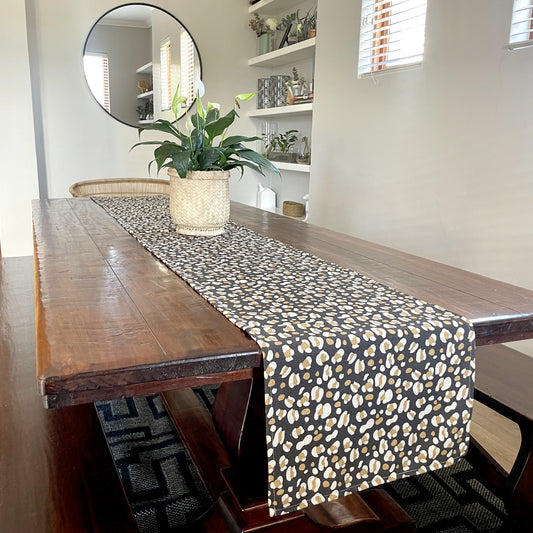 Table Runner in Tip Toe Saffron 2.4 x 0.4m
