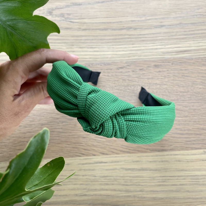 Bright Knot Alice Band in Green