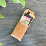 Leather Card holder with coins, cash and cards