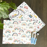 Rainbow and City and Cars Vinyl Placemat