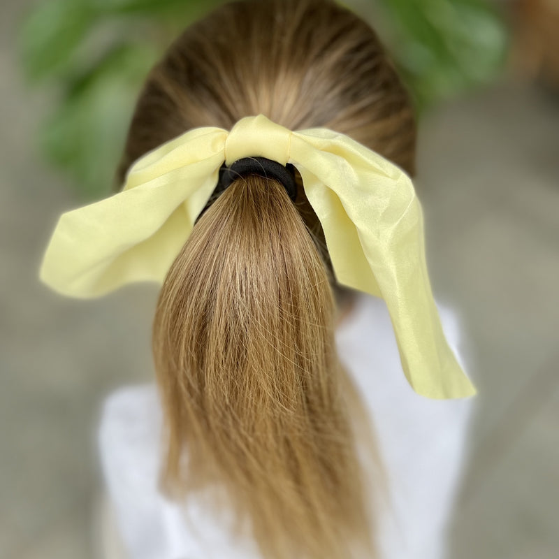 Light Yellow Hair Bow Tie