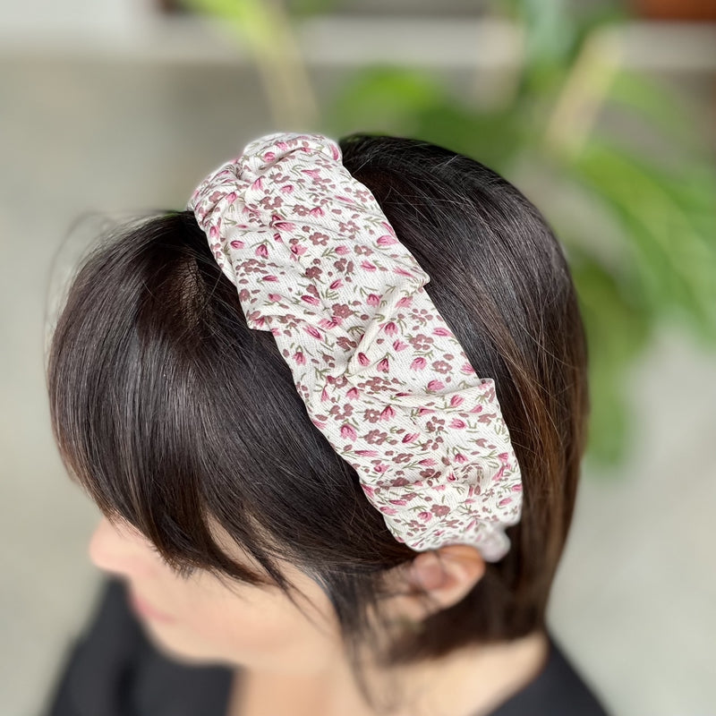 Alice Band - Floral Dusty Pink