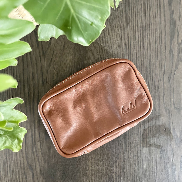Leather Utility/Cosmetic Bag