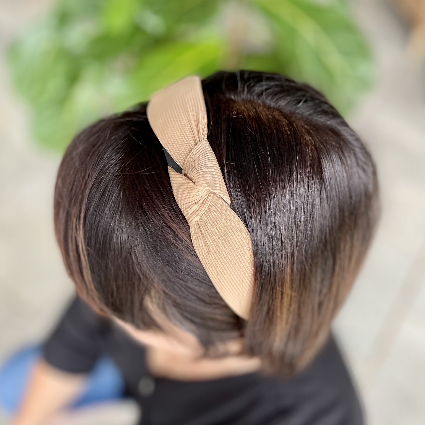 Nude Knot Alice Band on Head