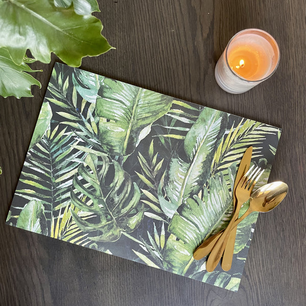 Tropical Leaves Paper Placemats