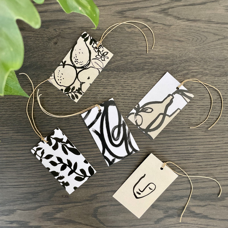 Set of 5 Abstract Art Gift Tags
