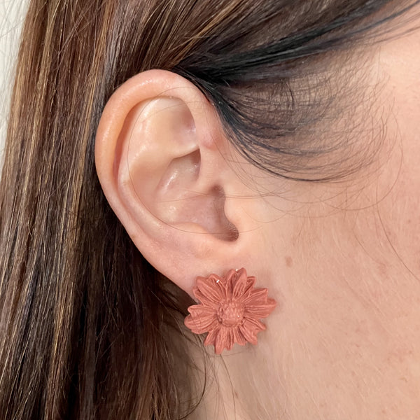 Terracotta Floral Caly earrings