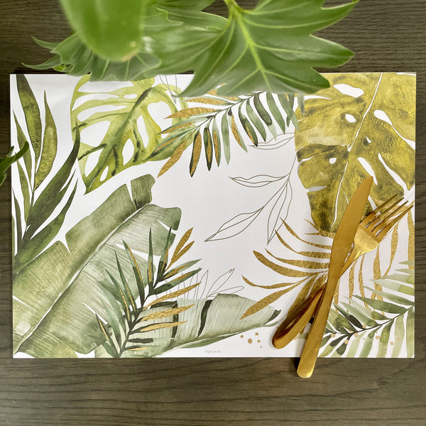 Paper Placemats Leaves