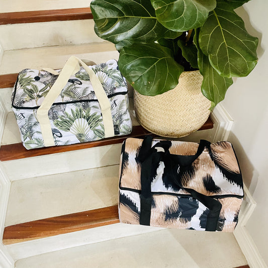 Acanthus and Into the Wild Family Cooler Bags top view