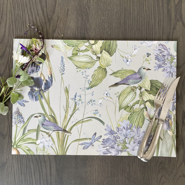 Paper Placemats - Blooming Blues