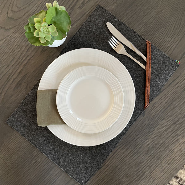 Charcoal placemats
