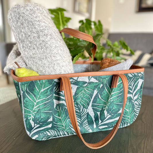 Velt Picnic Bag - Botanical Leaves - iszi ONLINE