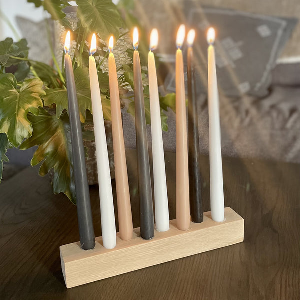 small wood candle holder