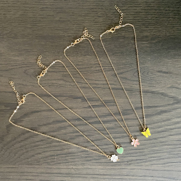Girls charm necklaces