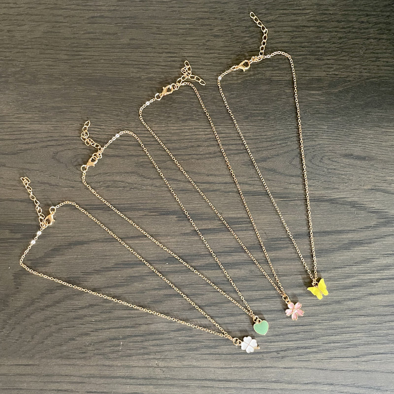 Girls charm necklaces